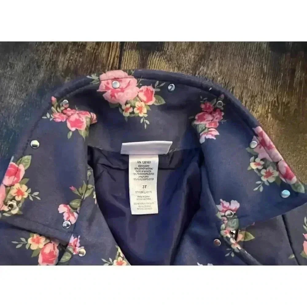 Little Lass | toddler girl moto-style jacket. Size: 3T.